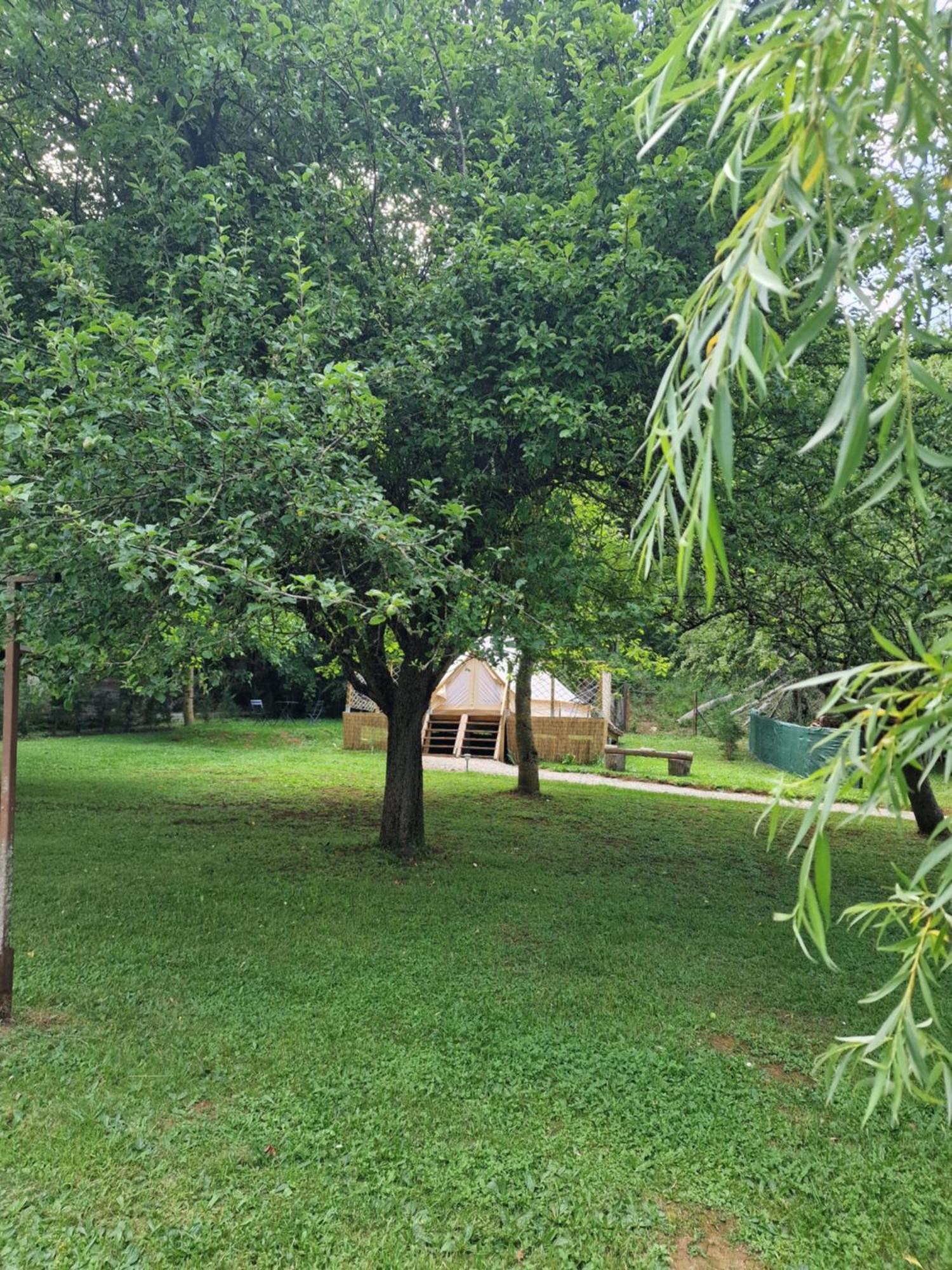 Roquefeuil Lodge Tente Les Pommiers Glamping O Rendez-Vous En Demi-Pension المظهر الخارجي الصورة